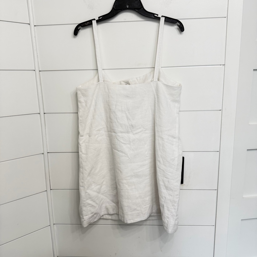 New! J. Crew Claudia white linen dress classuc quiet luxury 36238 - Picture 5 of 14